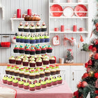 7 Tier Large Cupcake Stand, Square Cupcake Stand for 150 Cupcakes, Tiered Cupcake Holder Stand, Clear Acrylic, alternate view