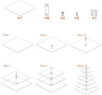 7 Tier Large Cupcake Stand, Square Cupcake Stand for 150 Cupcakes, Tiered Cupcake Holder Stand, Clear Acrylic, alternate view