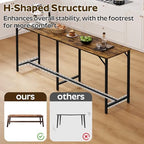 70.9" Bar Table and Chairs Set, Dining Table and Chair Sets, 3 Piece Counter Height Table and 2 Stools, Kitchen, alternate