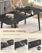 70.9'' Dining Table for 4-8 People, Kitchen Table, alternate view 5