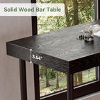 70.9-Inch Long Solid Wood Bar Table for 6-8 People, Industrial Narrow Counter Height Pub Table with Metal, alternate view 5