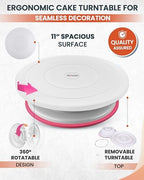 700 PCs Cake Decorating Kit with Baking Supplies Cake Decoration Set including Springform Pans, Cake Turntable, alternate
