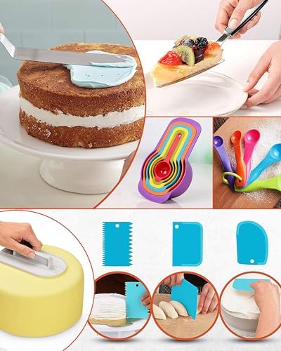 700 PCs Cake Decorating Kit with Baking Supplies Cake Decoration Set including Springform Pans, Cake Turntable, alternate