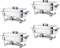 70014-BLK Chafing Dish Set, 8 QT, Black Handle in 4 Pack - Black Handle