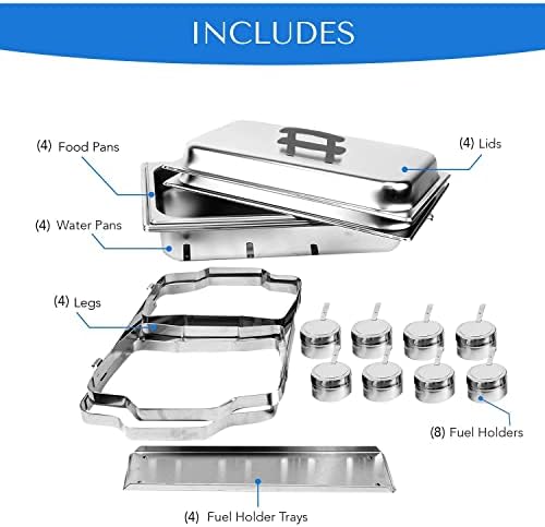 70014-BLK Chafing Dish Set, 8 QT, Black Handle in 4 Pack - Black Handle, alternate view 3