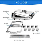 70014-BLK Chafing Dish Set, 8 QT, Black Handle in 4 Pack - Black Handle, alternate view 3