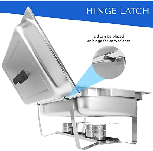 70014-BLK Chafing Dish Set, 8 QT, Black Handle in 4 Pack - Black Handle, alternate view 4