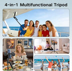 70inch Auto Face Tracking Tripod, Vlogging Kit for iPhone with Light and Mic in Black-SM, alternate view 5