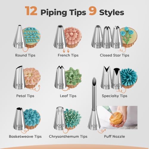 71 Aluminum Cake Decorating Kit, Baking Supplies for Beginner & Pros, alternate view 3