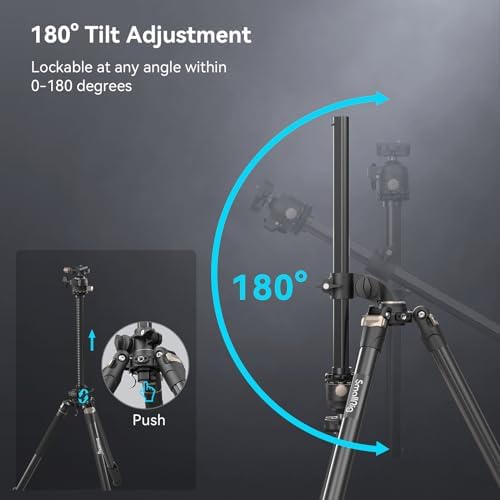 72.8"/ 200cm Horizontal Overhead Camera Tripod CT200 in Black, alternate view 2