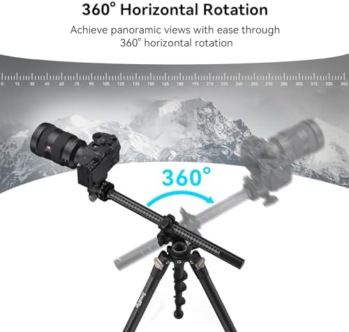 72.8"/ 200cm Horizontal Overhead Camera Tripod CT200 in Black, alternate view 3