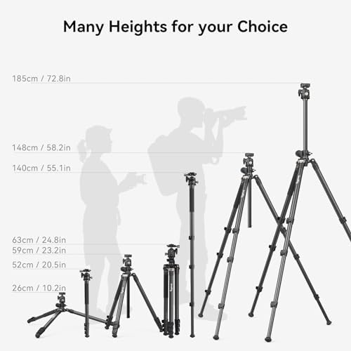 72.8"/ 200cm Horizontal Overhead Camera Tripod CT200 in Black, alternate view 5