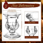72 Pack Glass Candlestick Holders Bulk 2.5 Inch Taper Candle Holders Small Ritual Candle Stand Table, alternate view 3