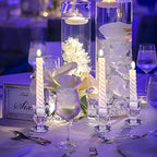 72 Pack Glass Candlestick Holders Bulk 2.5 Inch Taper Candle Holders Small Ritual Candle Stand Table, alternate view 4