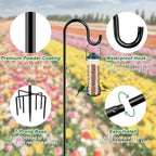 72" Shepherds Hooks for Outdoor, Heavy Duty Garden Bird Feeder Pole for Hanging Bird Feeder, Plant Baskets, alternate view 2
