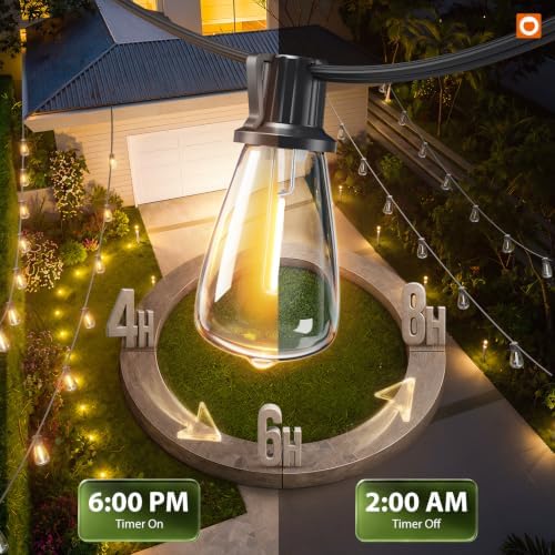 72FT Solar String Lights Outdoor, Waterproof Dimmable 24+2 LED, alternate view 5