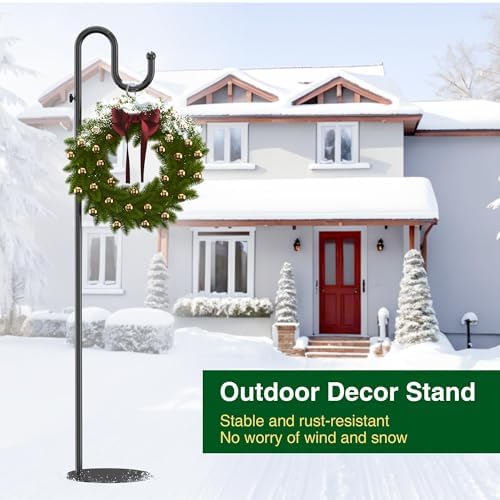 74" Shepherds Hook Stand: Hanging Bird Feeders, Plants, and Wind Chimes, alternate view 4