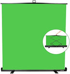 74x76in Collapsible Green Screen, Portable Chroma Key Panel Backdrop