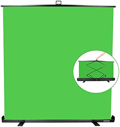 74x76in Collapsible Green Screen, Portable Chroma Key Panel Backdrop