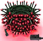 75.8 FT 200 LED Extendable Red Christmas String Lights Indoor Outdoor