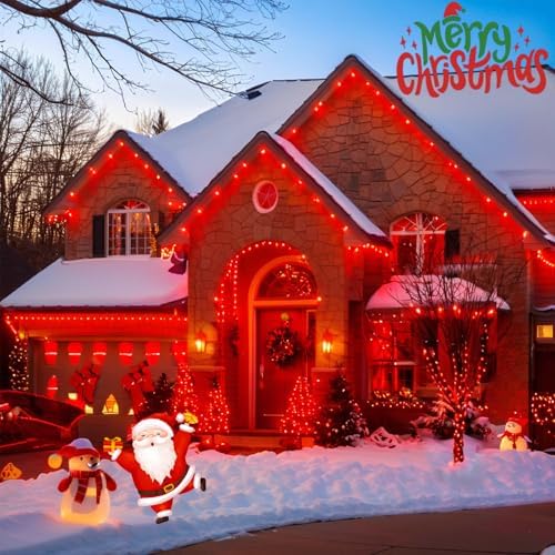 75.8 FT 200 LED Extendable Red Christmas String Lights Indoor Outdoor, alternate view 3