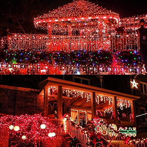 75.8 FT 200 LED Extendable Red Christmas String Lights Indoor Outdoor, alternate view 5