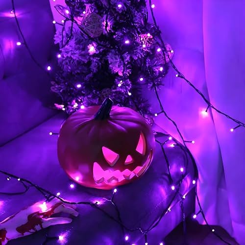75.8FT 200 LED Extendable Purple String Lights Indoor Outdoor, alternate view 2