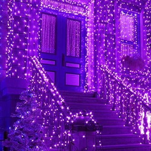 75.8FT 200 LED Extendable Purple String Lights Indoor Outdoor, alternate view 6