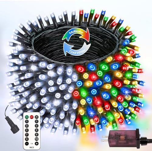 75.8FT Connectable Color Changing Christmas Light with Remote Timer 200 LED
