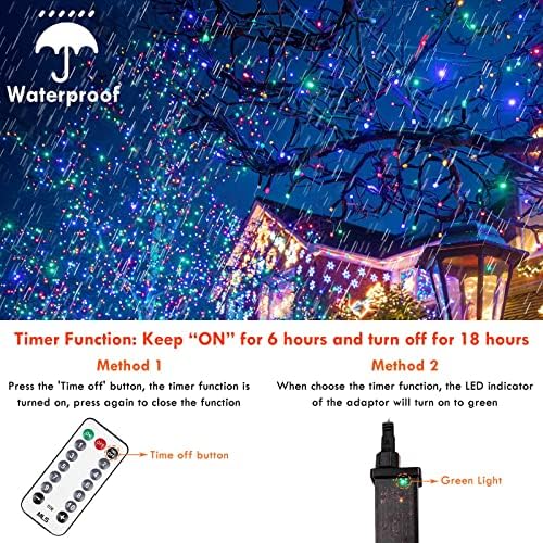 75.8FT Connectable Color Changing Christmas Light with Remote Timer 200 LED, alternate view 3
