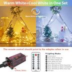 75.8FT Connectable Color Changing Christmas Lights with Remote Timer 200LED, alternate view 2