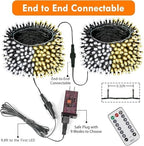 75.8FT Connectable Color Changing Christmas Lights with Remote Timer 200LED, alternate view 6