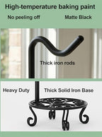 75'' Tall Shepherd's Hook with Base Adjustable Height Indoor Outdoor, alternate view 3