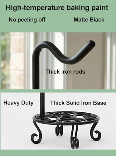 75'' Tall Shepherd's Hook with Base Adjustable Height Indoor Outdoor, alternate view 3