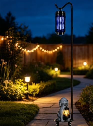 75'' Tall Shepherd's Hook with Base Adjustable Height Indoor Outdoor, alternate view 5