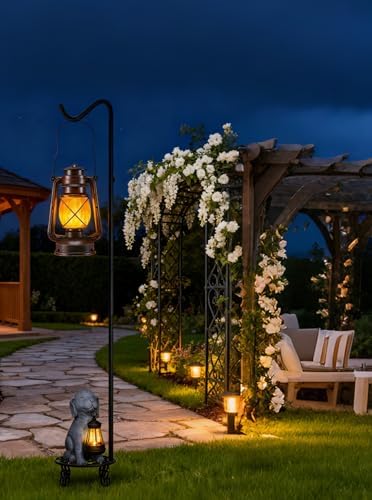 75'' Tall Shepherd's Hook with Base Adjustable Height Indoor Outdoor, alternate view 7