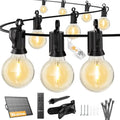 75FT 36LED Solar String Lights Outdoor with Remote & USB Port