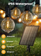 75FT 36LED Solar String Lights Outdoor with Remote & USB Port, alternate view 3