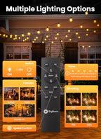 75FT 36LED Solar String Lights Outdoor with Remote & USB Port, alternate view 6