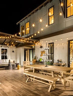 75FT(3x25FT) Outdoor String Lights, Patio Lights with 30+3 LED Dimmable Waterproof Connectable ST38 Bulbs for, alternate view