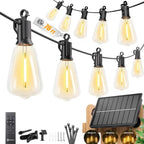 76FT Solar String Lights Outdoor Waterproof, Last 30+ Hrs Runtime