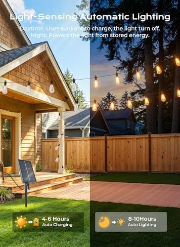 76FT Solar String Lights Outdoor Waterproof, Last 30+ Hrs Runtime, alternate view 3