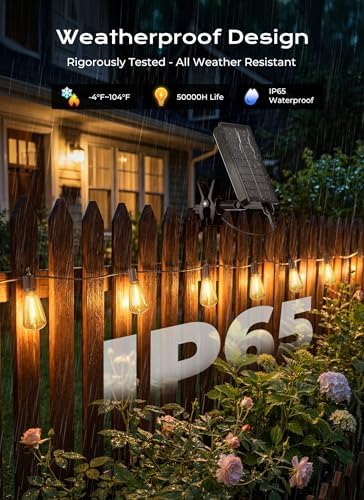 76FT Solar String Lights Outdoor Waterproof, Last 30+ Hrs Runtime, alternate view 4
