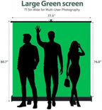 77x76in Collapsible Green Screen Backdrop Portable Photo Background, alternate view 2