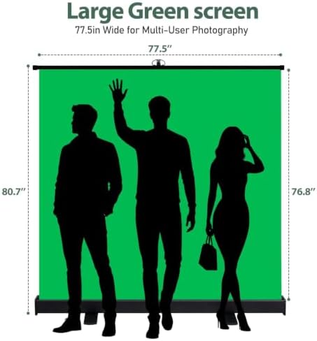 77x76in Collapsible Green Screen Backdrop Portable Photo Background, alternate view 2