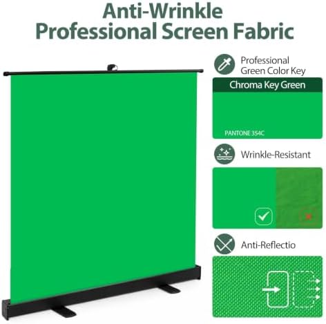 77x76in Collapsible Green Screen Backdrop Portable Photo Background, alternate view 3