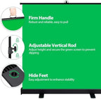77x76in Collapsible Green Screen Backdrop Portable Photo Background, alternate view 4