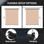 78.7" x 86.6" Motorized Pull Down Beige Screen, Wall Mount, alternate view 6