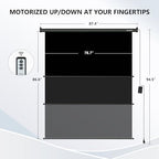 78.7" x 86.6" Motorized Pull Down Black Screen, Wall Mount, alternate view 2