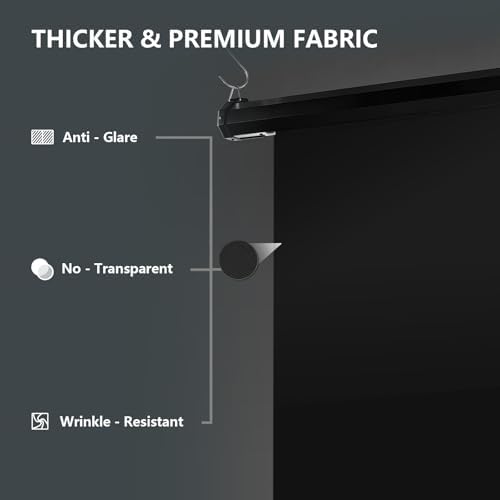 78.7" x 86.6" Motorized Pull Down Black Screen, Wall Mount, alternate view 4